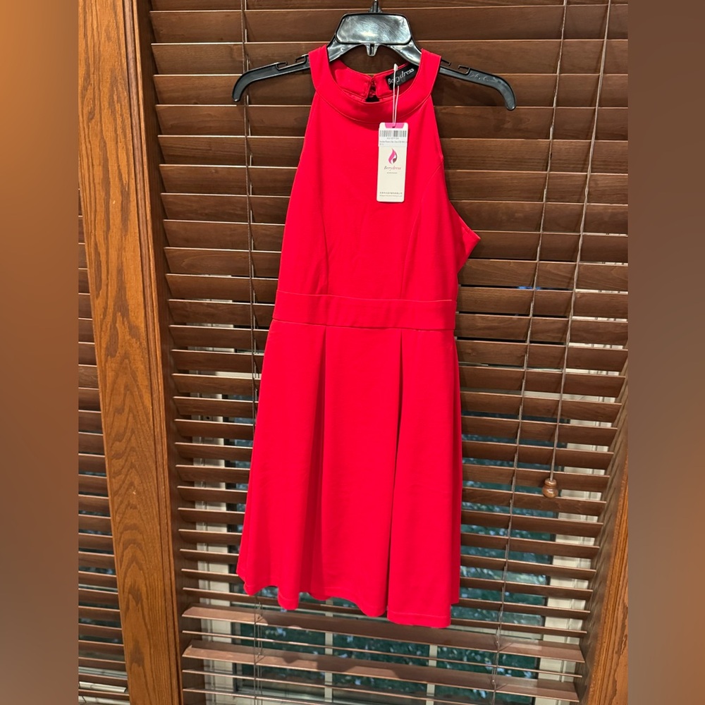 Chic Red Sleeveless Dress